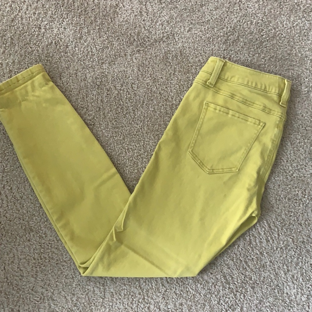 CAbi yellow skinny jeans